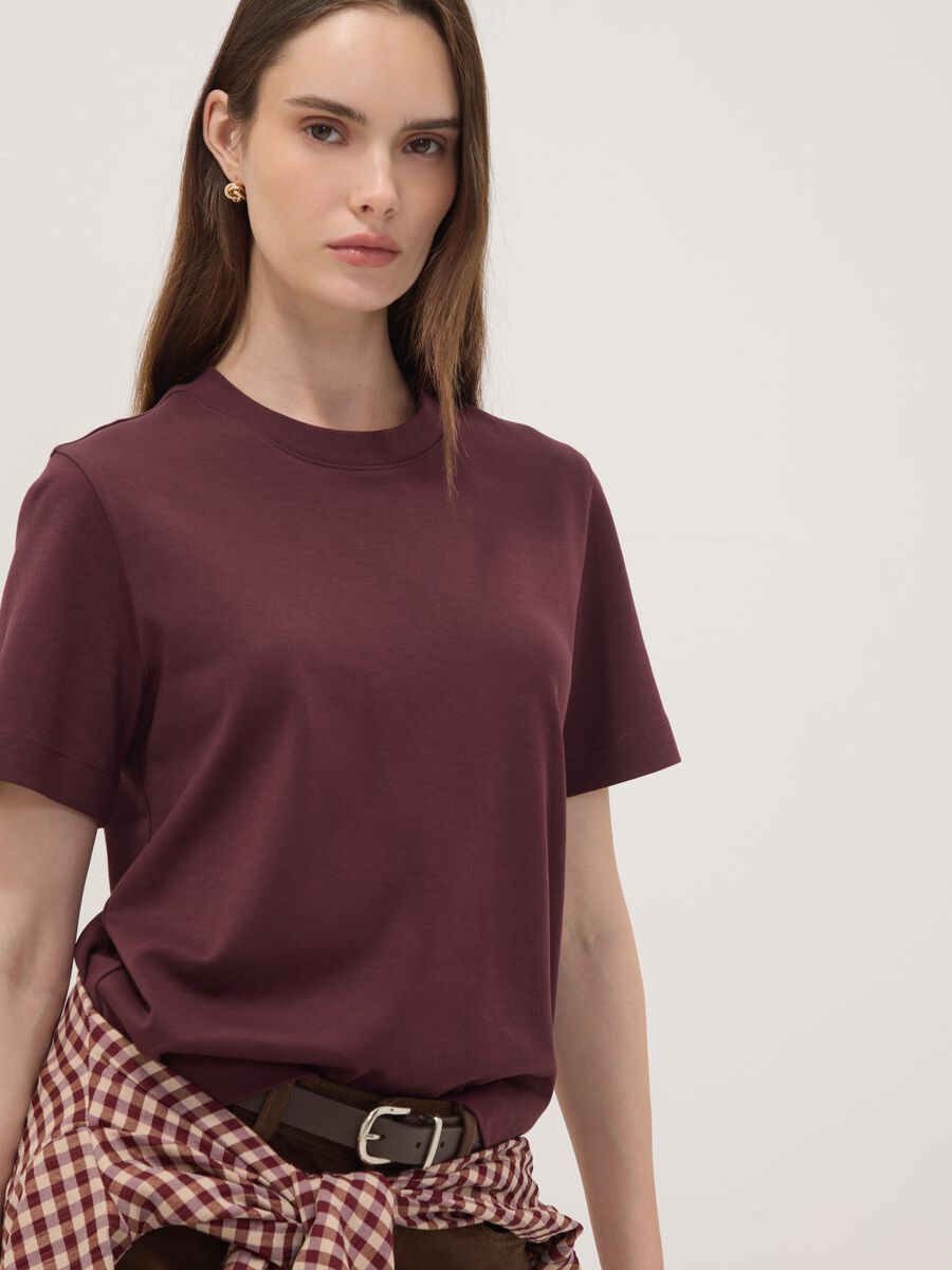T-shirt The Iconic Tee viola in puro cotone relaxed fit_0