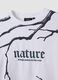 White pure cotton T-shirt with Nature slogan_2