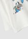 White organic cotton T-shirt with puppy print for baby boy_2