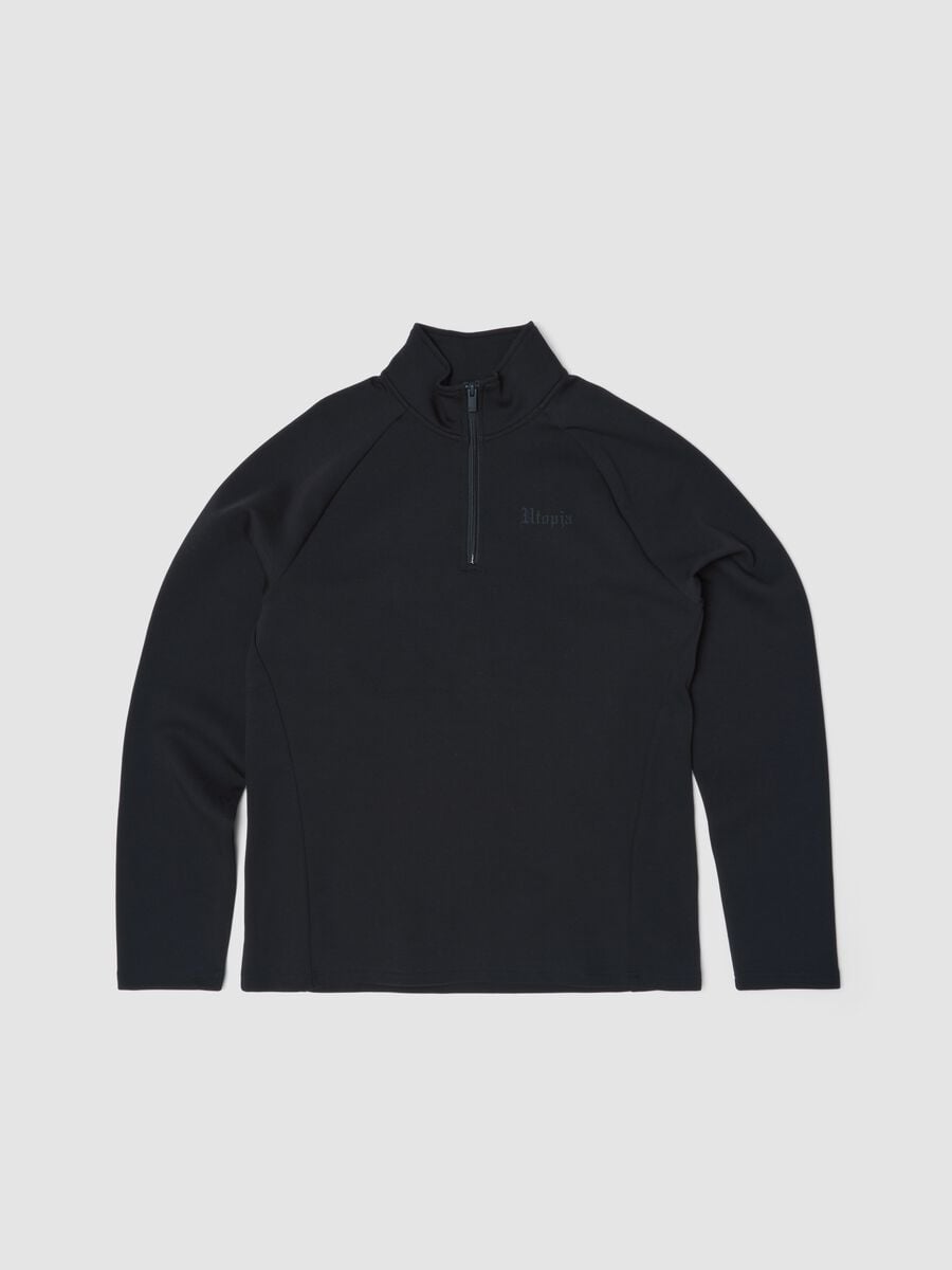 Technical Half-Zip Sweater &ndash; Fitted Black_0