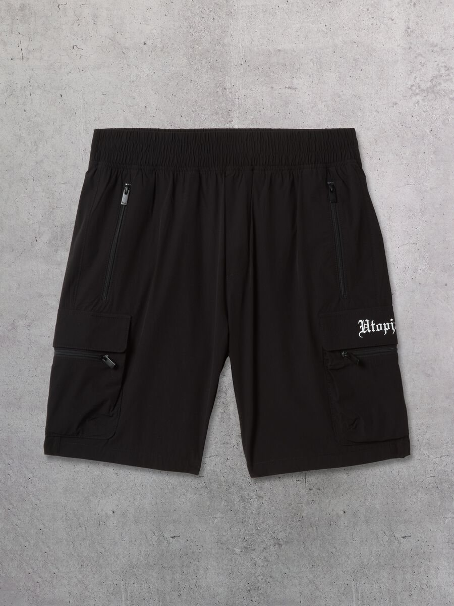 Kombat Active Cargo Shorts Black_0
