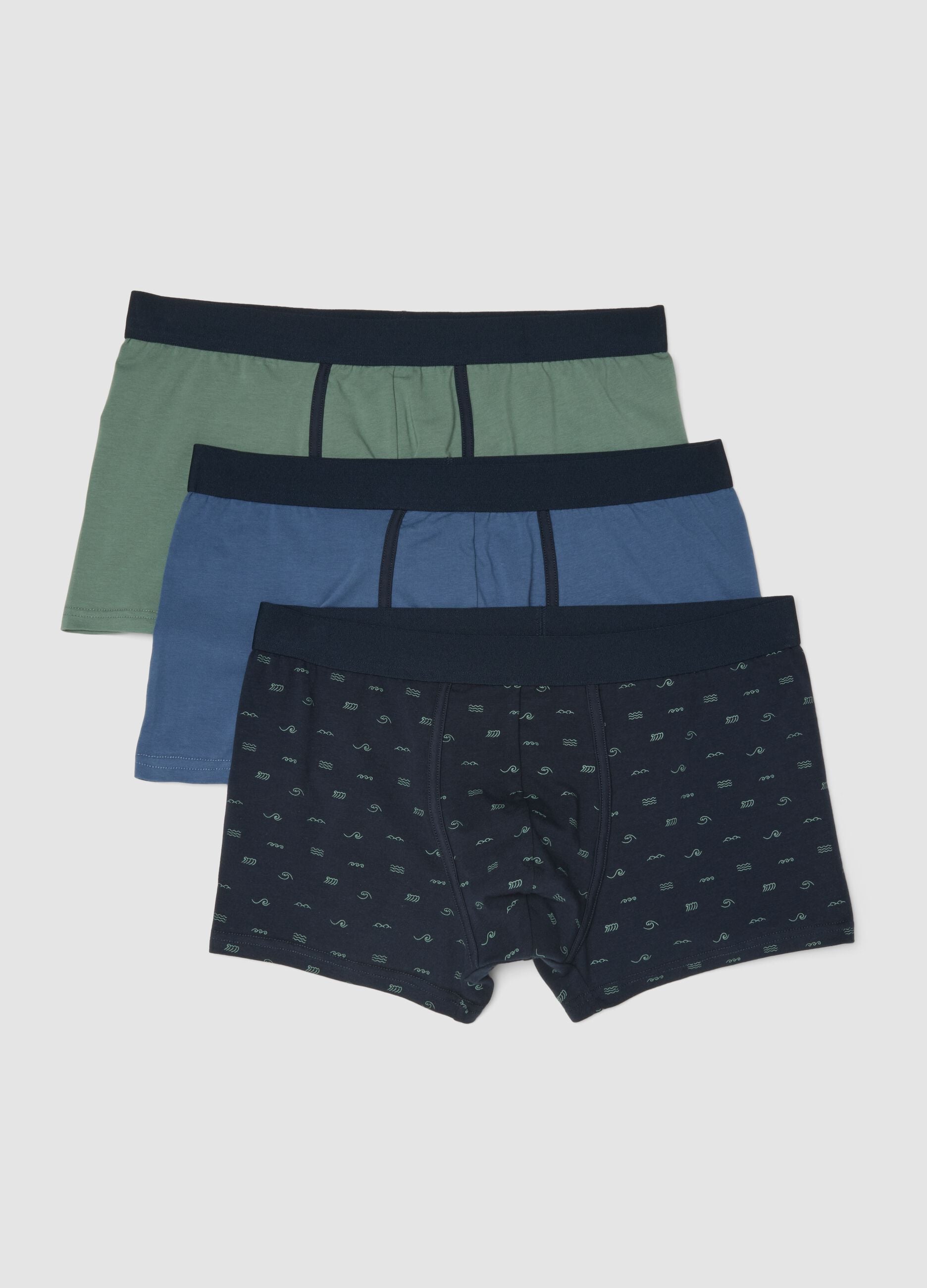 Multicolour stretch cotton boxer 3-pack, regular fit