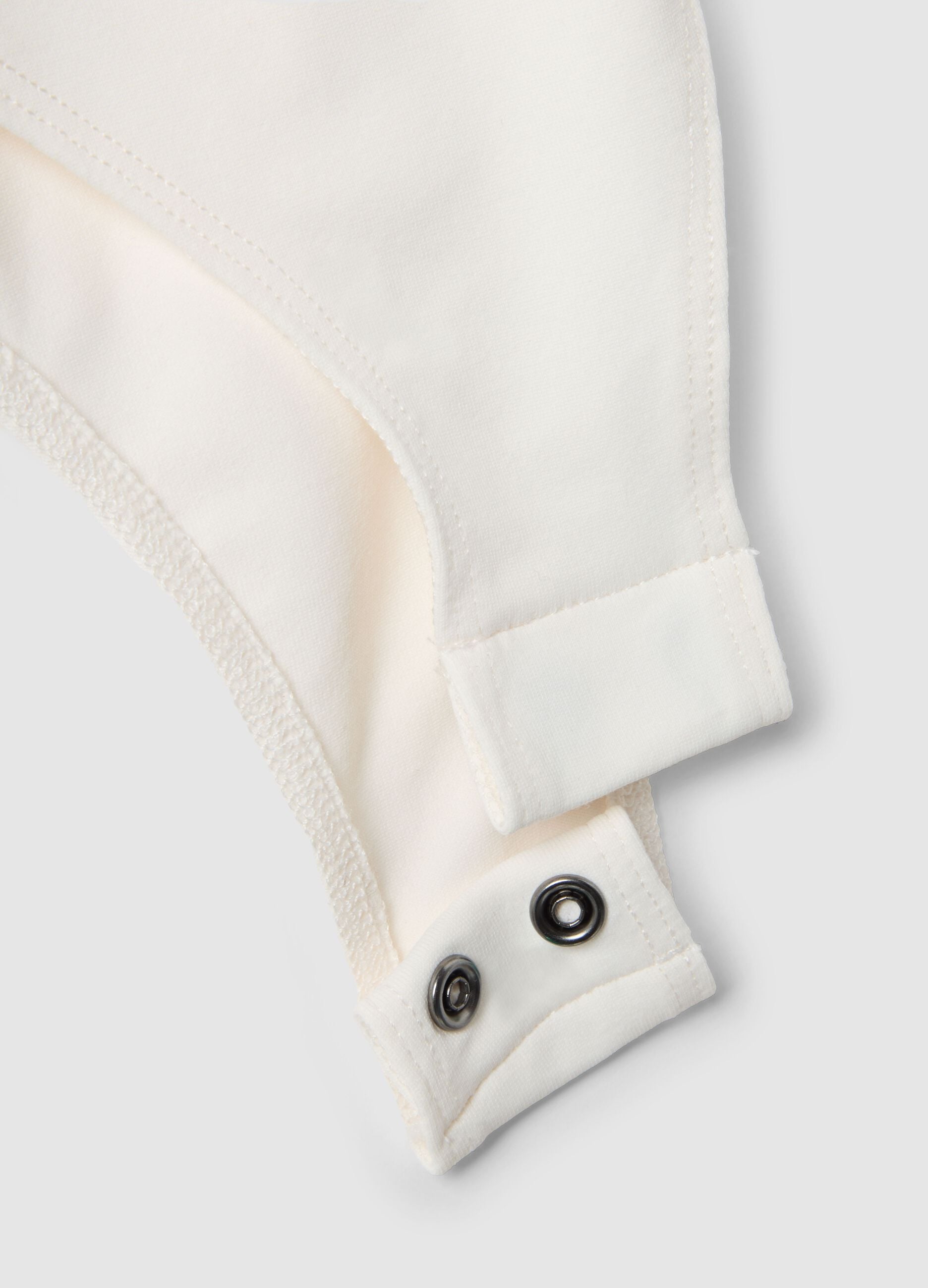 White body-fitted with square neckline