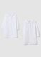 2-pack of white nursery school aprons with classic collar_0
