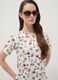 White stretch cotton T-shirt with floral print, regular fit_2