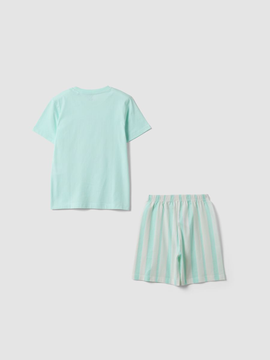 Light blue pure organic cotton kids' pyjamas, regular fit_1