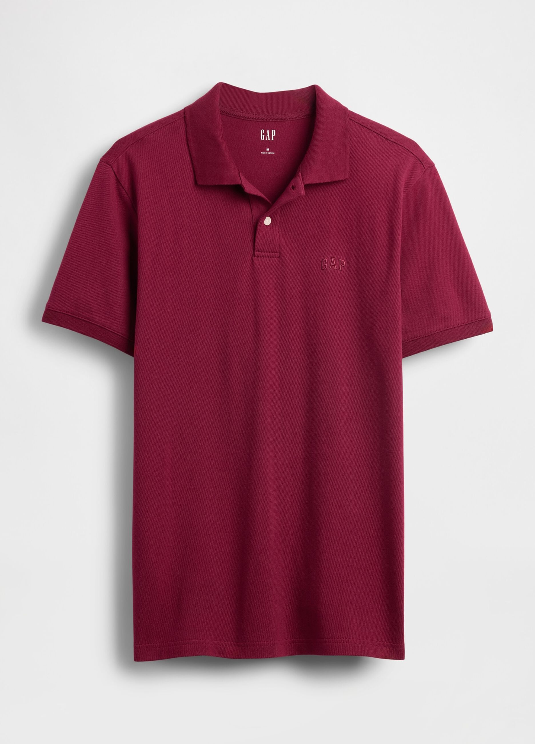 Red stretch short sleeve polo