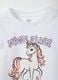 Girls' Regular Fit White Pure Cotton T-Shirt with Print_2