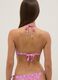 Pink bandeau bikini top in stretch fabric_2