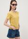 Yellow pure cotton short-sleeve T-shirt_0