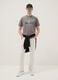 Grey pure cotton T-shirt regular fit with Brooklyn Nets print_1