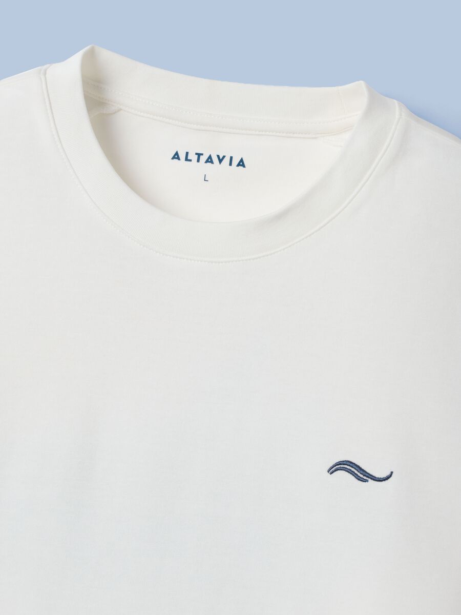 T-shirt bianca in misto cotone elasticizzato ALTAVIA SAILING_6