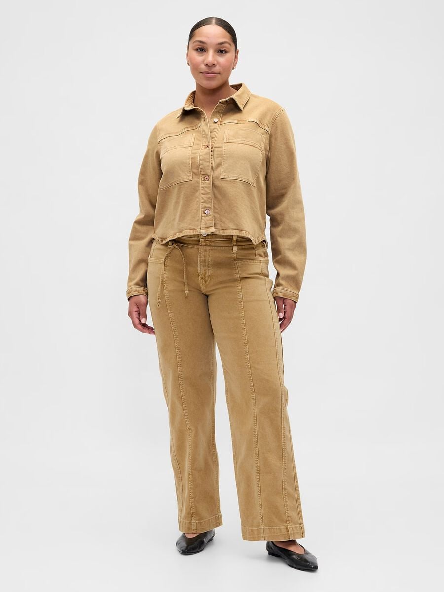 Jeans wide leg in cotone elasticizzato_4
