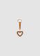 Portachiavi marrone con cuore decorato_0