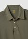 Long-sleeve green cotton polo shirt regular fit_5