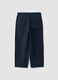 Pantaloni chino blu in puro cotone barrel fit_2