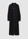 Black long fitted dress in stretch cotton with buttons_4