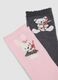 3-pack of pink long socks in stretch organic cotton_1
