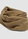Brown herringbone scarf with fringed edges_1