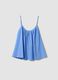 Blue pure cotton camisole with thin straps_4