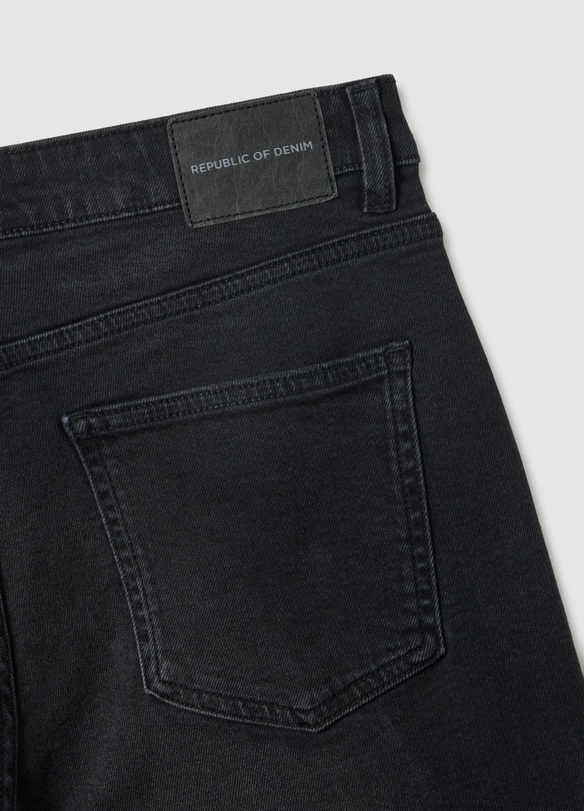 Black slim fit stretch cotton jeans