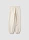 White cotton-blend joggers with elasticated waistband, regular fit_6