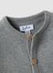 Grey cardigan in pure organic cotton knit for babies_2