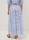 Blue organic cotton skirt with broderie anglaise embroidery_3