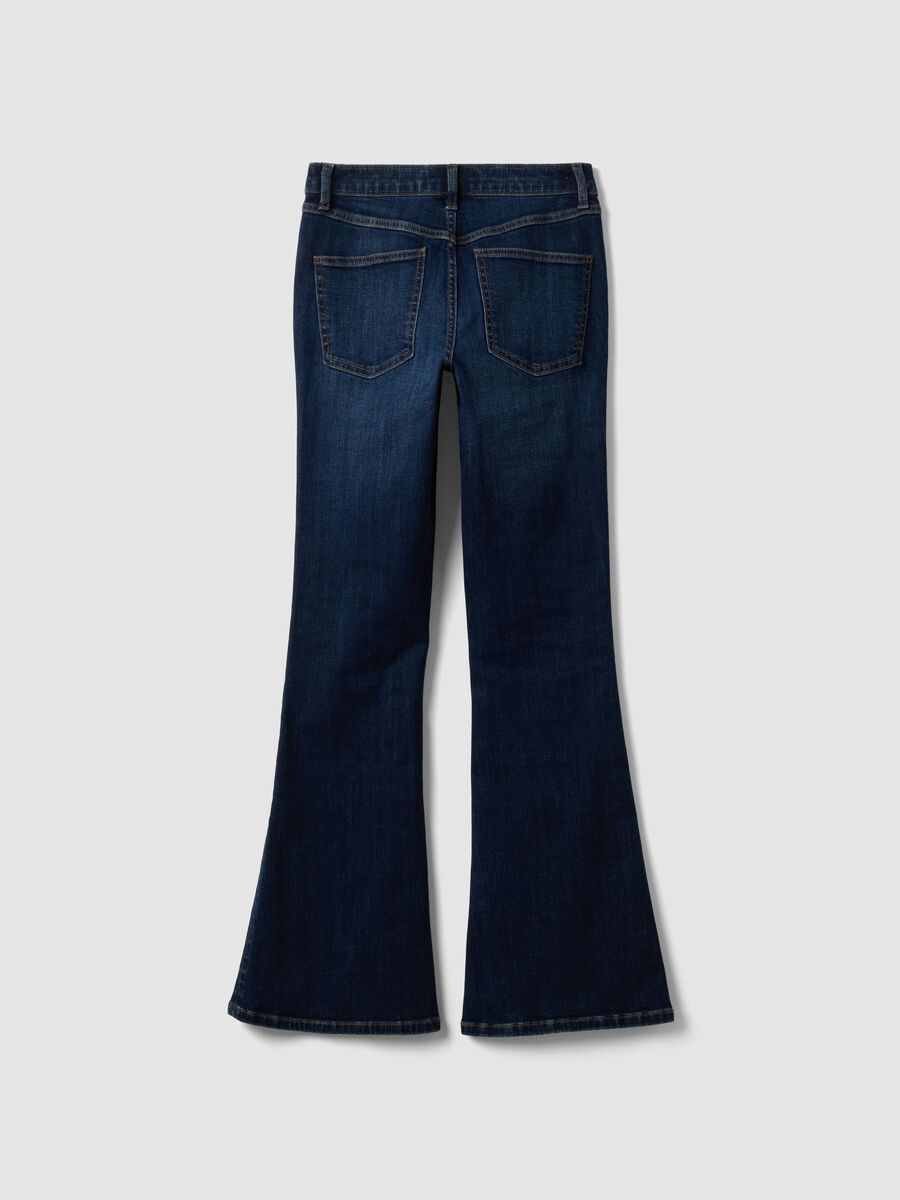 Blue flared stretch-cotton jeans_6