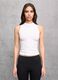 Mock Neck Tank Top White_0