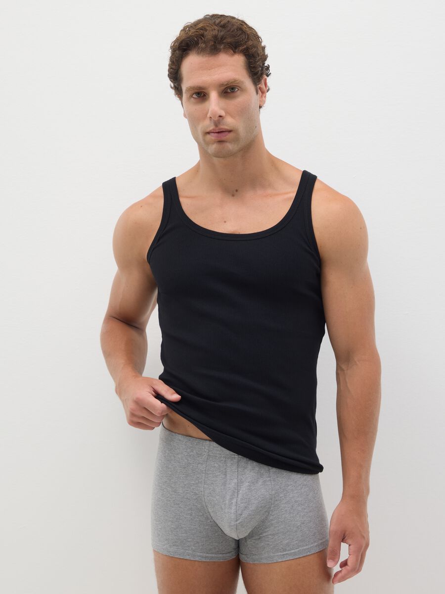Tripack stretch cotton grey regular fit boxers_0