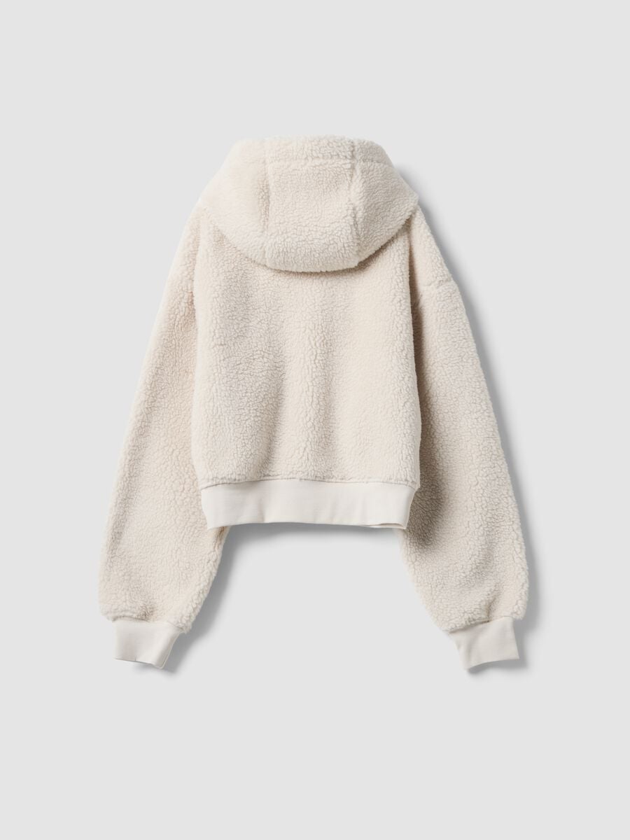 Full-zip bianca con cappuccio effetto teddy ALTAVIA STUDIO_5