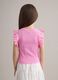 Girls&rsquo; pink stretch cotton vest top with ruffles_1