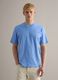 Light Blue Crew Neck Pure Cotton T-shirt Relaxed Fit_2