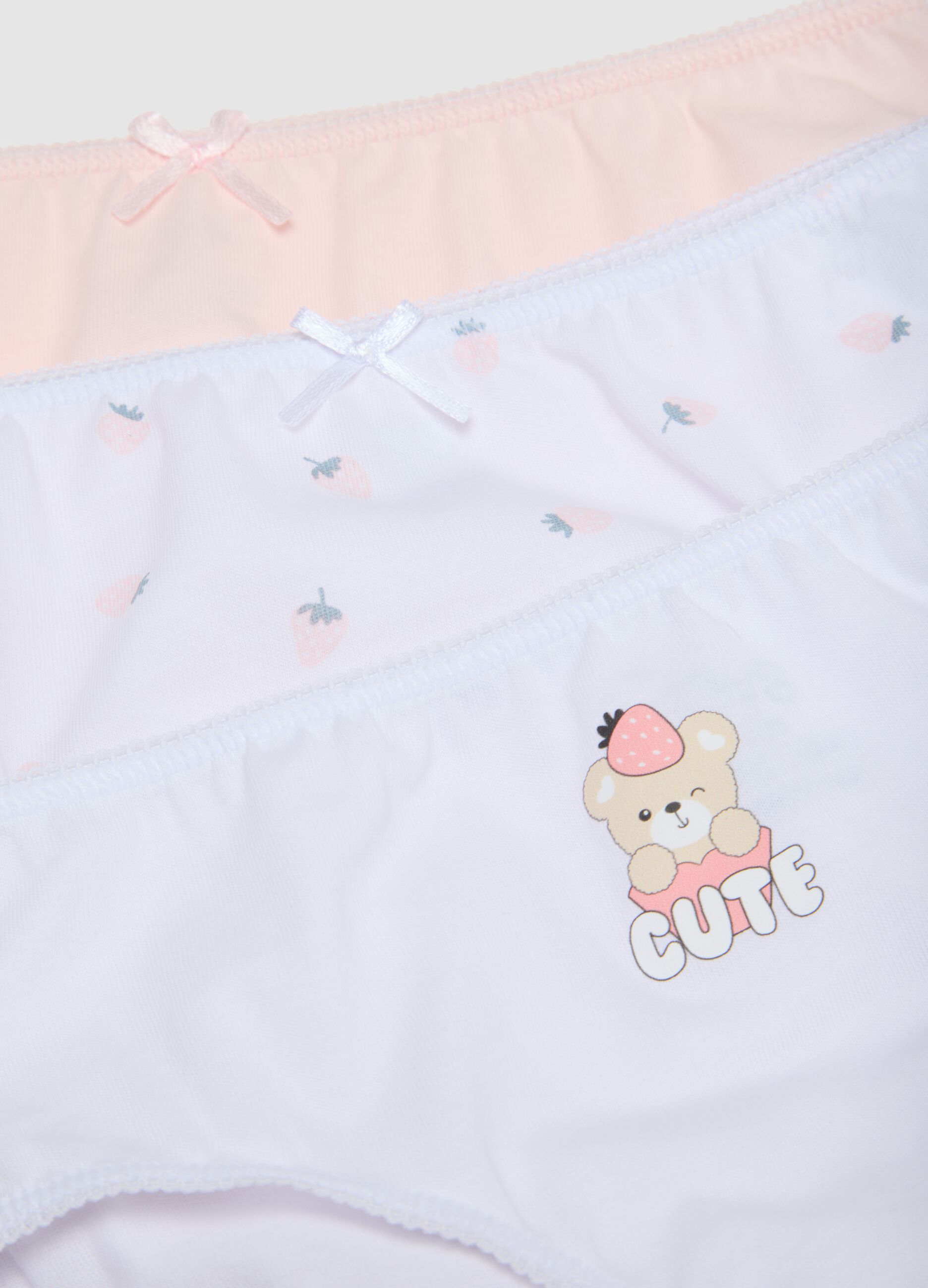 Girls' Multicolour Pure Cotton Knicker Multipack