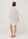 White pure organic cotton kaftan with V-neck_3