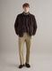 Brown genuine leather jacket regular fit with full zip_3