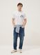 White pure cotton T-shirt with chest print, regular fit_1