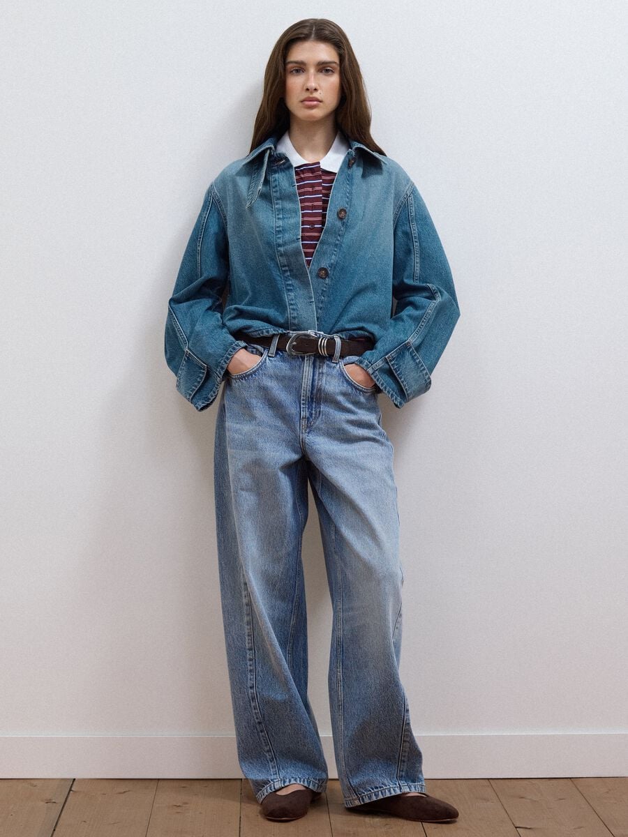 Blue oversized pure-cotton denim jacket_2