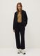 Black cotton blend jogger trousers regular fit_0