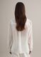 White Oversized Fit Lyocell Blend Shirt_4