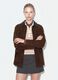 Brown regular-fit shacket with contrast collar_0