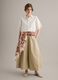 White pure cotton scarf with paisley pattern and tassels_3