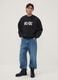 Black cotton-blend AC/DC printed sweatshirt_1