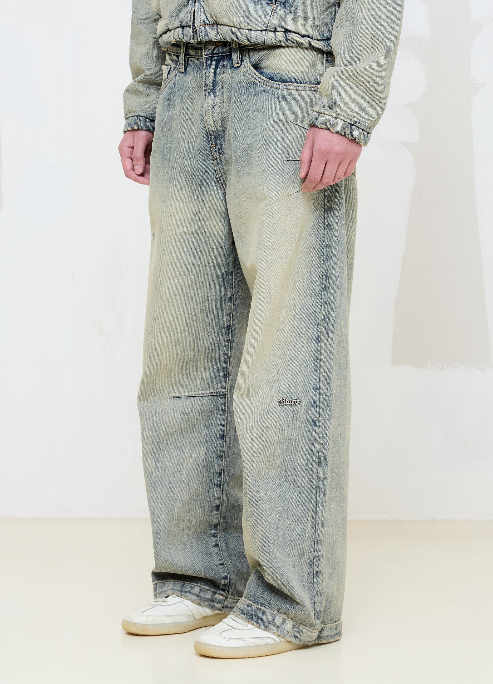 Vintage Light Blue Wide-Leg Denim