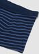 Blue striped organic stretch cotton midi boxer shorts for boys_2