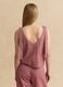 Pink stretch-cotton blouse with tie shoulder straps_3