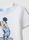 White pure cotton T-shirt for kids, regular fit with Mickey Mouse_2