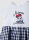Multi-colour stretch cotton wide dress for girls with Minnie_2