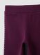 Purple flared stretch cotton leggings with studs_2